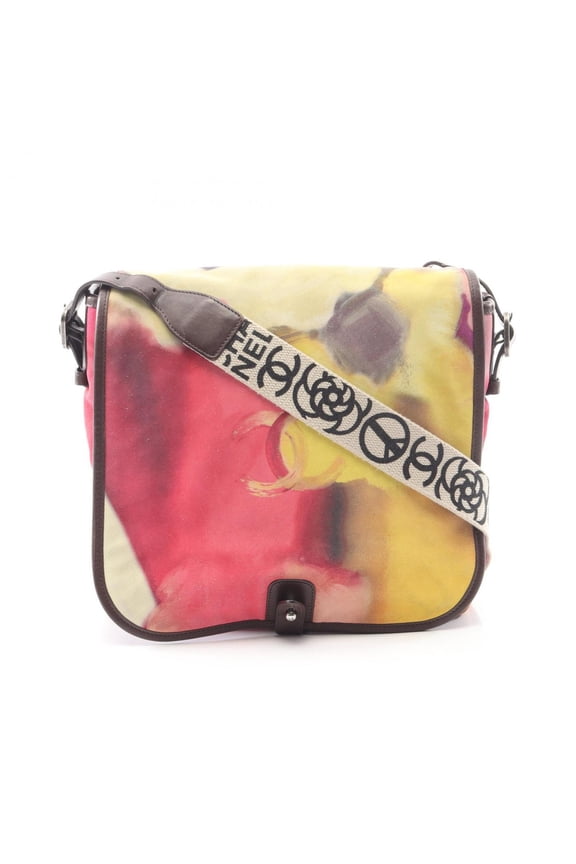 Pre-Owned Chanel Coco Mark Shoulder Bag, Suede Leather, Women's, Brown Multicolor,... (Good)