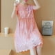 thumbnail image 3 of Vestido de maternidad para mujer, manga corta, cuello redondo, vestido plisado de maternidad, vestido de maternidad de manga corta, artesanía superior, 3 of 8