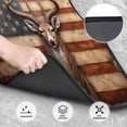 thumbnail image 3 of Salouo Deer American Flag Wall for Car Floor Mat Set of 4–Car Carpet Mats - Car Mats with Anti-Slip Backing & Driver Heel Pad Universal Fit for Cars, Trucks, SUVs, and Vans, 3 of 6