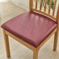 thumbnail image 2 of STPToys Seat Covers for Dining Chairs,Waterproof PU Leather Stretch Dining Room Chair Seat Covers,Kitchen Chair Seat Covers Protectors - Wine, 2 of 7