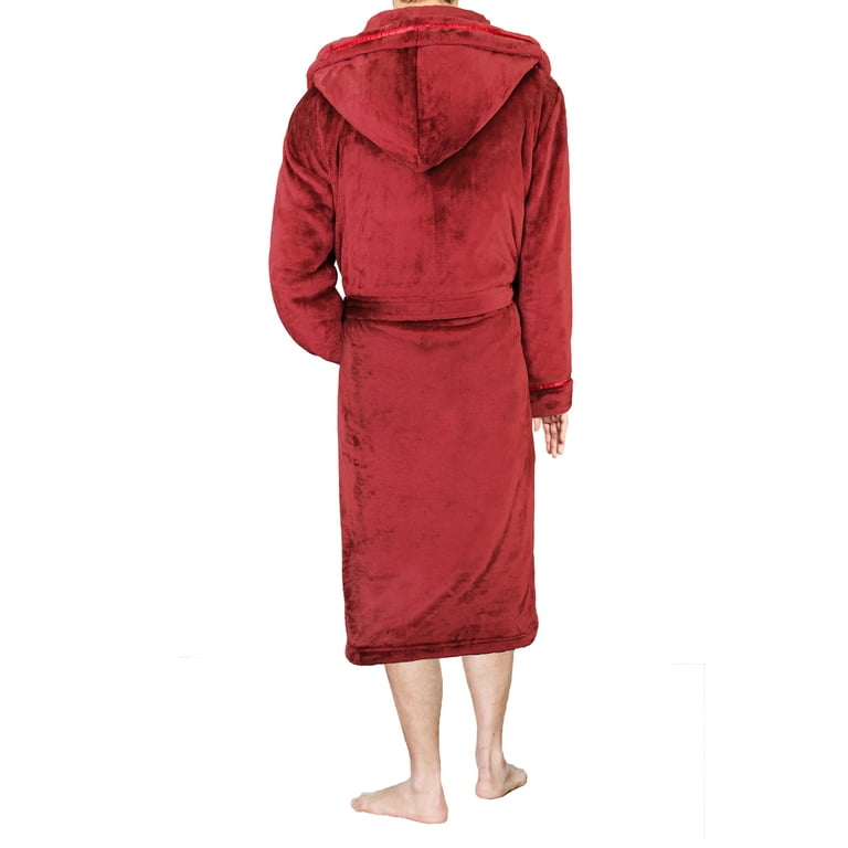 Red mens robe with hood hot sale
