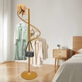 thumbnail image 3 of 1.8m Height Rotating Clothing Rack, Assembly Required, Gold Color, Fits Homes, Boutiques to Hang Clothes and Use as Drying Rack, 3 of 9