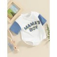 thumbnail image 3 of vera natura Baby Boy Romper, Short Sleeve Crew Neck Letters Summer Bodysuit Clothes for Casual Daily, 3 of 8