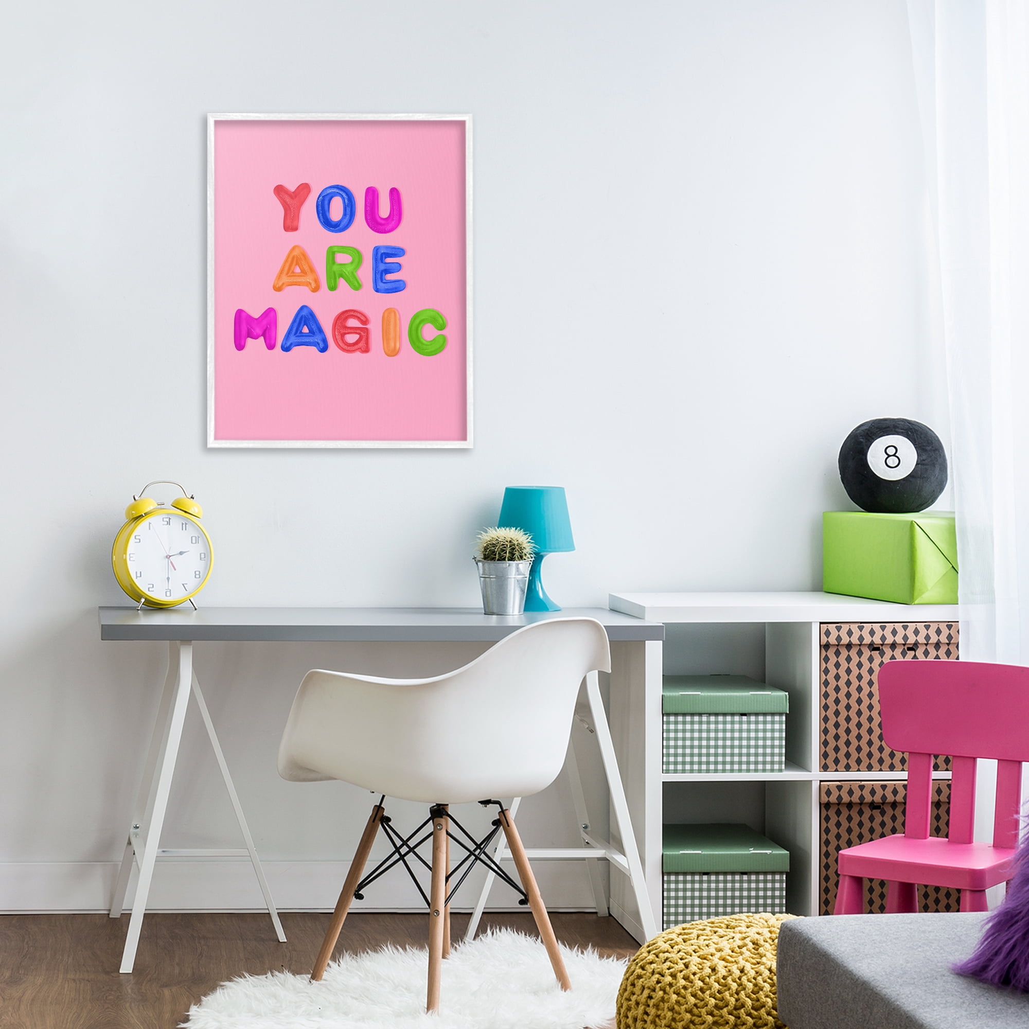 Stupell Industries You are Magic Gummies over Pink White Framed Giclee Art, design by LISH Creative