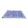thumbnail image 2 of Ahgly Company Machine Washable Indoor Square Oriental Blue Traditional Area Rugs, 6' Square, 2 of 4