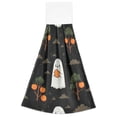 thumbnail image 2 of Halloween Cute Specters with Orange Trees Hanging Towels with Loop Hand Towels Nylon Fastener Tape Design Dish Cloths 2 Pieces, 2 of 7