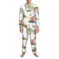 thumbnail image 4 of Kll Excavator Sleepwear Mens Flannel Pajamas,Long Cotton Pj Set, 4 of 9