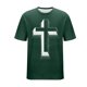 thumbnail image 5 of Camisas de Manga Corta de los Hombres Casual Pascua-Impresión Suelta Deportes Elásticos Cuello Redondo, Suave Blusa de Poliéster Spandex, 5 of 6