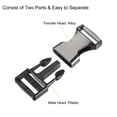 thumbnail image 4 of Uxcell 2.5" Metal Side Release Buckles No Sewing Clips Snaps for Backpack, 2Pack Black, 4 of 5