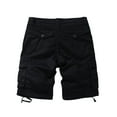 thumbnail image 5 of Matchstick Men Loose Solid Cargo Shorts with 8 Pockets, 5 of 7