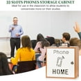 thumbnail image 6 of Echaprey Cell Phone Holder Classroom Adjustable 33 Slots Pocket Chart Wooden Cell Phone Storage Cabinet with Handle and Lock Desktop Cell Phone Holder for Classroom Office (Black), 6 of 16