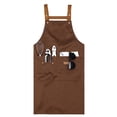 thumbnail image 1 of Delantal de cocina con bolsillo, diseño de correa ajustable, impermeable, antiincrustante, delantal de limpieza, delantal de cocina, suministros de cocina, 1 of 8