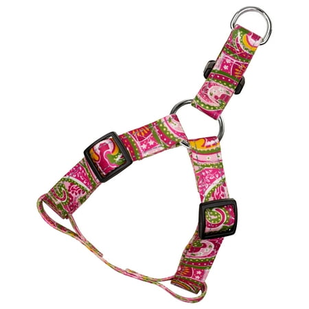 Country Brook Petz® Pink Paisley Reflective Step-In Dog Harness Large