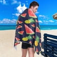 thumbnail image 4 of Coolnut Beach Towels Summer Fruits Fresh Pineapples Watermelon Slice Camping Towels Sand Free Beach Towel, 30"x60" Large Beach Towels Quick Dry Bath Travel Towels Pool Yoga Beach Mat for Men Women, 4 of 6