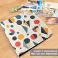 thumbnail image 4 of FORMRS 3 Ring Photo Album 4"x6" Self Adhesive Large Capacity PU Leather Cover, Red Geometric, 4 of 8