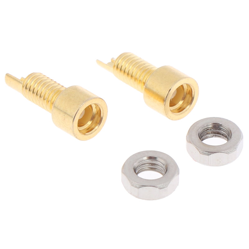 1Pair Gold Plated Pure Copper MMCX Female Jack Solder Wire Connector FL pv 