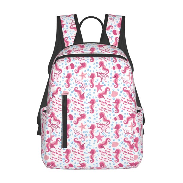 Balery Seahorse and Starfish Mochila Ligera para Hombres y Mujeres – Resistente y Impermeable, Ideal para la Escuela, el Trabajo, los Viajes y el Uso Diario