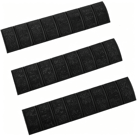 RIVONO 3 Pack 6.25 in Picatinny Rail Cover Non-Slip Checkered Protector Panel for 20Mm Rail Everyday Carry Hunting Rail Covers (Black)