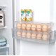 thumbnail image 2 of Portahuevos de plástico Totally Kitchen, organizador de nevera sin BPA con tapa y asas, contenedor de almacenamiento para nevera, bandeja para 18 huevos, transparente, 2 of 6