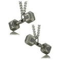 thumbnail image 3 of Men's Antique Finish Dumbbell Necklace-Phil 4:13 by Shields of Strength, 3 of 4