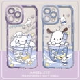 thumbnail image 2 of Case for iPhone 7 8 SE 11 Pro 13 Mini 15 Pro 14 Pro Max 12 XS Max XR Cute Kuromi Cinnamoroll Transparent Soft Cover Coque TPU, 2 of 5