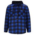 thumbnail image 2 of APEXFWDT Flannel Sherpa Jacket for Men Thick Fleece Button Down Hoodies Big and Tall Plaid Quilted Winter Jackets Coat with Hood S-5XL, 2 of 5