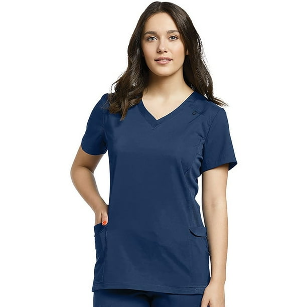 White Cross - Fit by White Cross Women's Modern V-Neck Solid Scrub Top ...