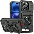 thumbnail image 5 of Heavy Duty Shockproof 16 Pro Max 15 Pro Max 14 Pro Max Hard Phone Case with Metal Holder and Card Slot, 5 of 9