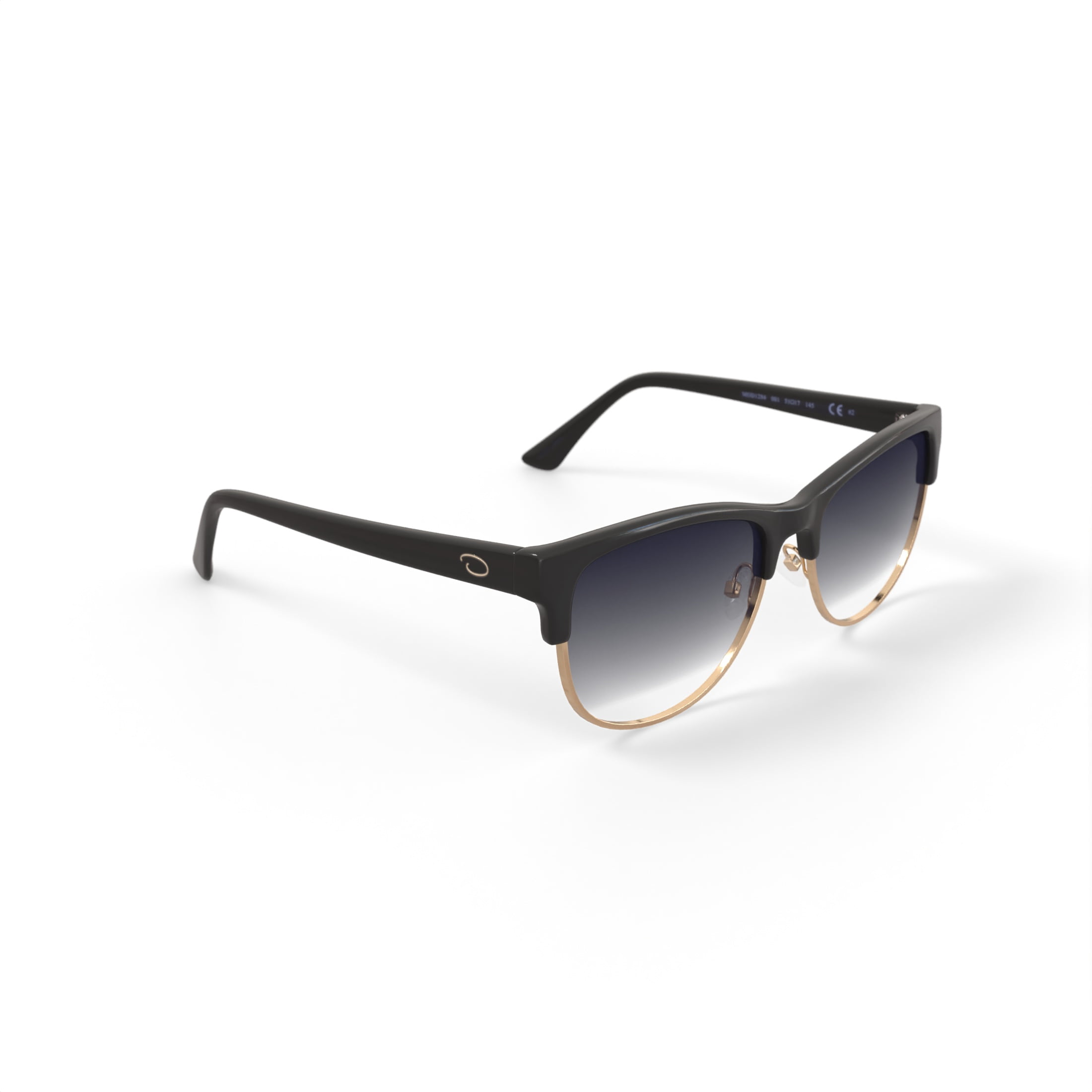 Oscar Women's Fashion Rectangle Sunglasses, Black Frame 55-17-145, Includes Case