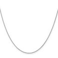 thumbnail image 2 of 14k White Gold 1.2mm Sparkle-Cut Cable Chain Necklace 18 Inch Chain Necklace for Women and Men, 2 of 2