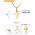 thumbnail image 5 of U7 Tiny Cross Necklace for Women 14K Gold Plated Cross Pendant Necklace Dainty Christian Faith Jewelry Religious Baptism Gift for Her,Size S, 5 of 7