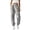 Grey, variant on Women Jogger Sweatpants, Zebra Tiger Snake Striped Pattern Elastic Drawstring Waist Jogging Pants, Loose Cuffed Ankle Casual Trousers With Side Pockets, Relaxed Fit Bottoms