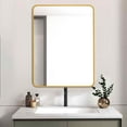 thumbnail image 3 of MAYEERTY 24x32 Inch Gold Metal Framed Rectangular Bathroom Wall Mirror, for Bathroom Vanity Area, 3 of 6