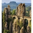thumbnail image 3 of Medieval Duvet Cover Set, Famous Historical Bastion Bridge in Swiss Germany Middle Age Culture Heritage Art, Decorative 2 Piece Bedding Set with 1 Pillow Shams, Twin Size, Grey Green, by Ambesonne, 3 of 3