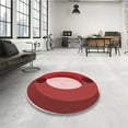 thumbnail image 4 of Ahgly Company Machine Washable Indoor Round Transitional Light Coral Pink Area Rugs, 5' Round, 4 of 7