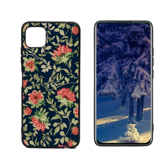 Pretty-Vintage-Floral-2 Phone Case, Degined for Samsung Galaxy A22 5G Case Men Women, Flexible Silicone Shockproof Case for Samsung Galaxy A22 5G