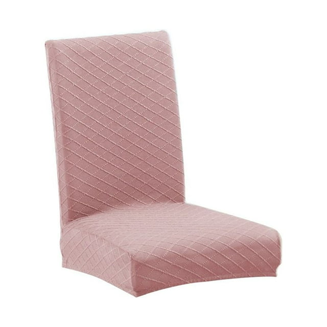Housse de Chaise de Salle à Manger Solide Confortable Housse Rotative Résistante à l'Usure Style Simple Gaine Protectrice Rose