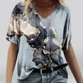 thumbnail image 2 of Giftesty Womens Blouses and Tops Clearance Women's Fashion Printing Casual V-Neck Short Sleeve Loose T-shirt Tops, 2 of 4