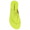 thumbnail image 2 of Soda Shoes Women Flip Flops Basic Plain Slippers Thongs Sandals Strap Casual Beach ELLA-S Bright Neon Yellow 6, 2 of 2