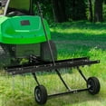 thumbnail image 5 of RVNI 40 in Dethatcher Tow Behind Lawn Rake Sweeper with Transport Handle Rust proof Height Adjustable Steel Black, 5 of 7