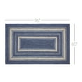 thumbnail image 2 of VHC Brands Great Falls Blue Rug with PVC Pad, Jute Blend, Rectangle, Blue White, 60x96 inches, 2 of 6