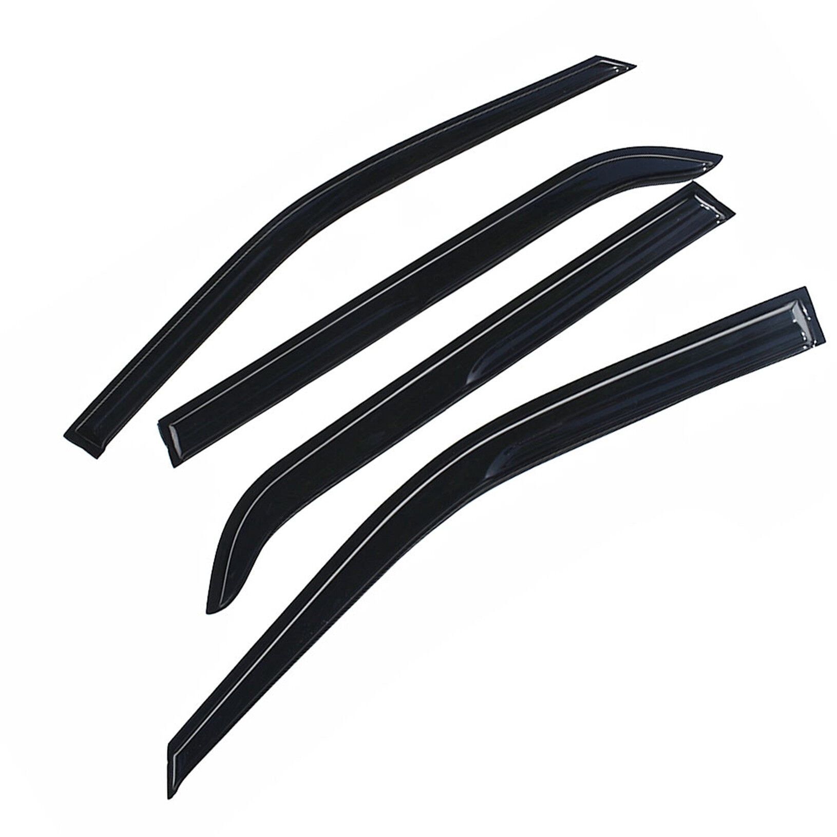 Genrics 4 Pieces Smoke Sun Wind Rain Guard Vent Shade Reflector Window Visors Replacement for Ford 2011-2019 Explorer