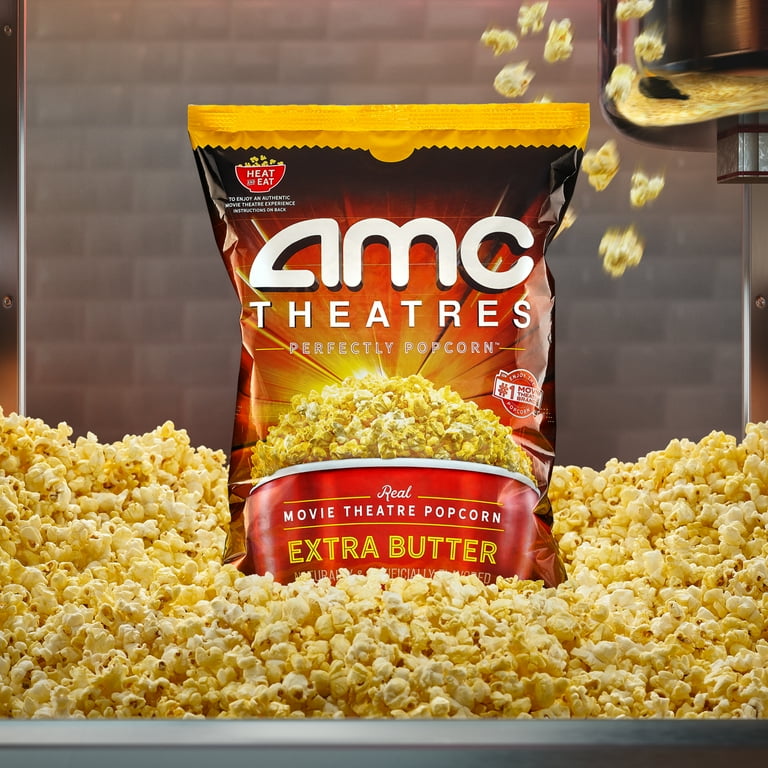 (2 pack) AMC Theatres Ready to Eat Popcorn, Extra Butter