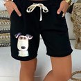 thumbnail image 2 of Pantalones cortos de cintura elástica con bolsillo informal estampado de moda para mujer Fridja fhjkhfk457711, 2 of 8