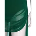 thumbnail image 4 of MSemis Women Modern Lyrical Dance Dress Single Sleeve Ballet Ballroom Dresses Green XXL, 4 of 5