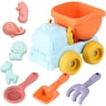 thumbnail image 1 of Thickened Soft Rubber Beach Folding Bucket Cart Childrens Beach Toy Set For Beachcombing, Sand, 1 of 8