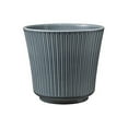 thumbnail image 6 of Tierra Garden 6.3" & 4.7" Dia. Indoor Ceramic Plant Pot Set - Blue-Gray & Warm-Gray - Ribbed Design - 4 Piece Set, 6 of 9