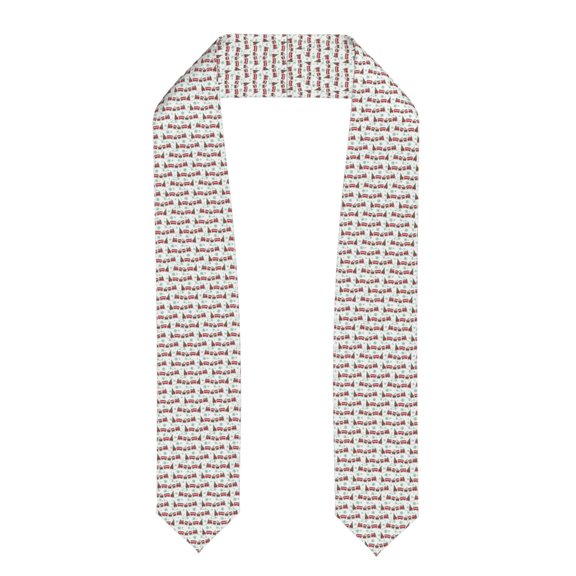 Fuzoiu Christmas Train Print Graduation Sash,Graduation Stole,Unisex Adult Graduation Stole Shawl 91" Long,for Academic Commencements Shawl-Flattened