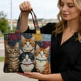 thumbnail image 6 of Playful Kittens Quilted Tote Bag - Handcrafted Patchwork Cat Tote, Durable & Stylish, Ideal for Cat Lovers, Daily Use, 6 of 6