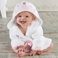 thumbnail image 3 of Kids Baby Coral Fleece Bathrobe Hooded Terry Robe Pajamas, 3 of 6